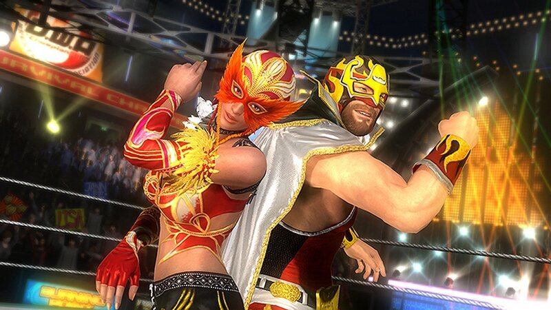 Two Wrestlers in Ring — Red, Energetic