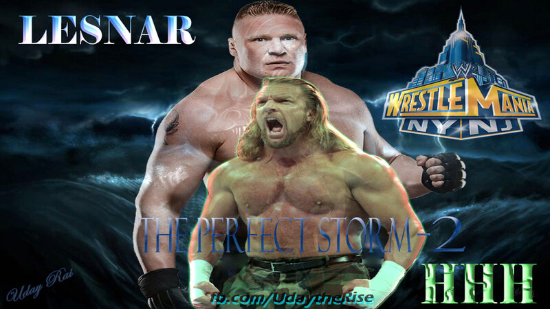 Two Wrestlers in Storm