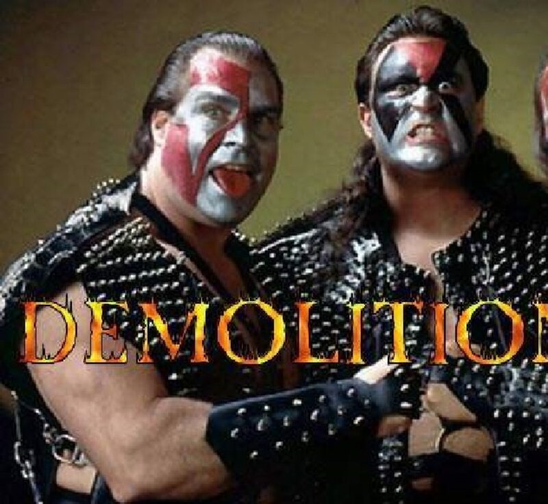 Two Wrestlers with Face Paint