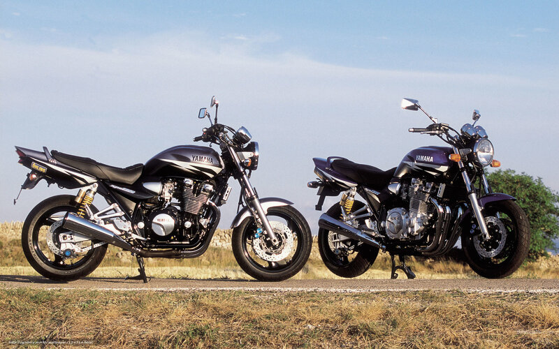 Two Yamaha motorcycles side by side