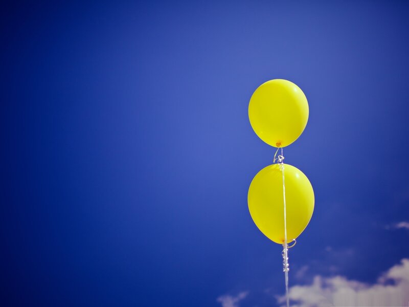 Two Yellow Balloons