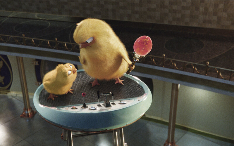 Two Yellow Chicks — Curious