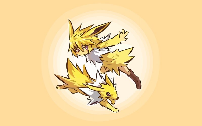 Two Yellow Fox-like Creatures