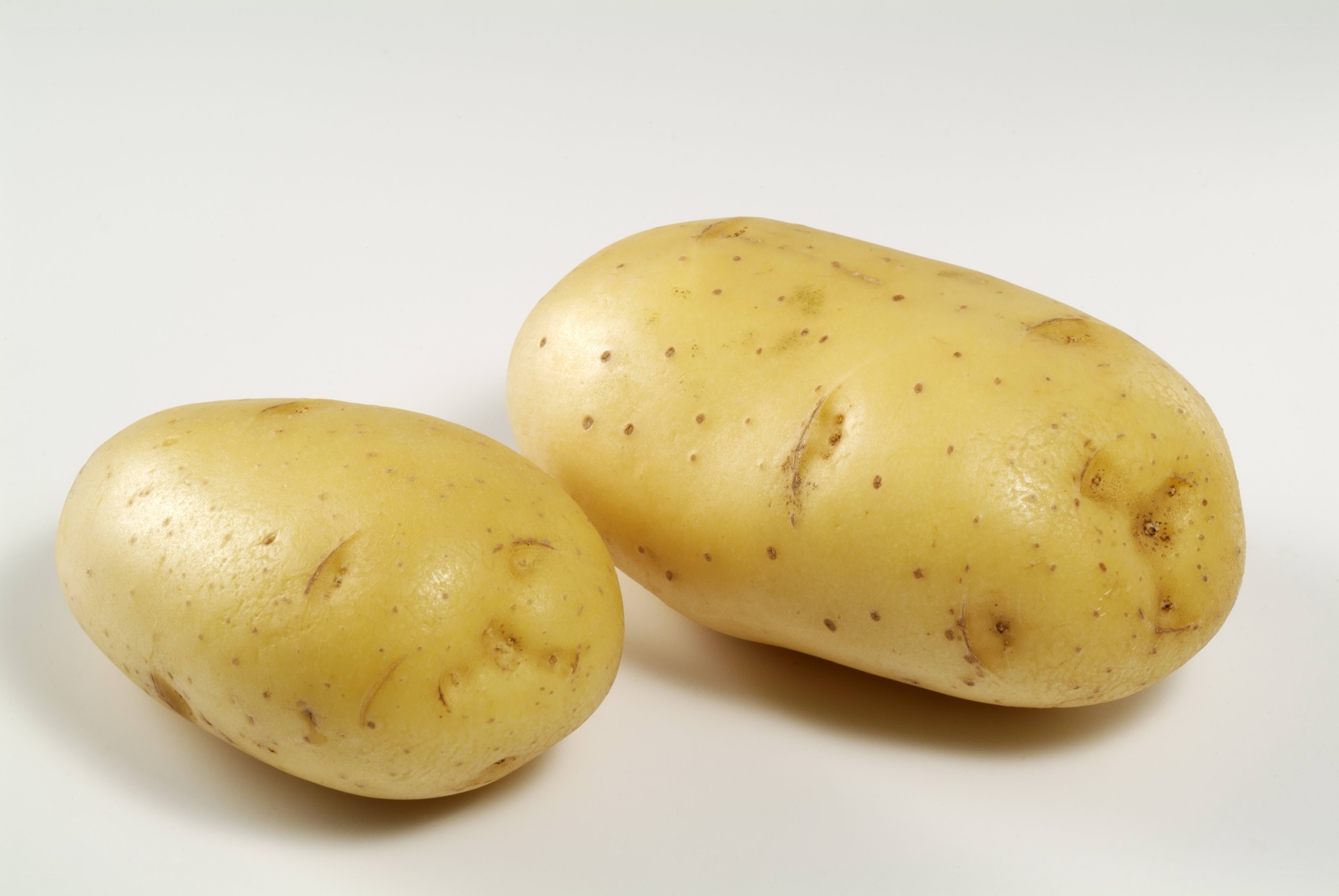two yellow potatoes