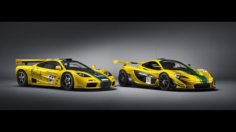 Two Yellow Race Cars