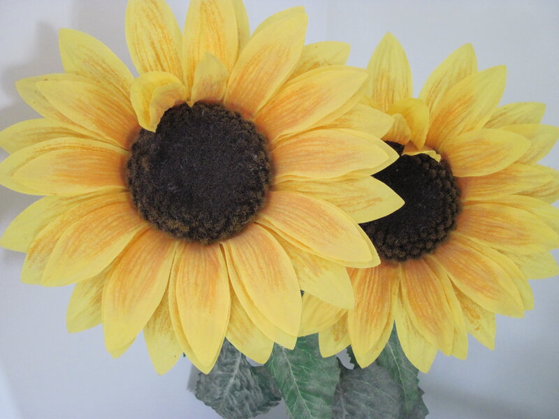 Two Yellow Sunflowers — Calm, Photograph