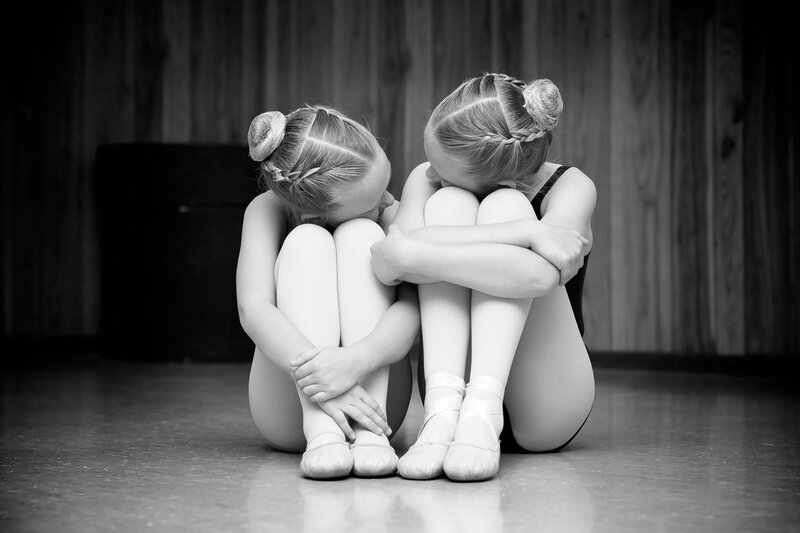 Two Young Ballerinas — Black