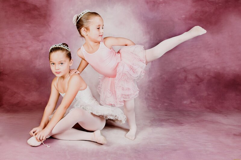 Two Young Ballerinas — Pink