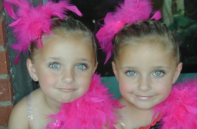 Two Young Girls in Costumes