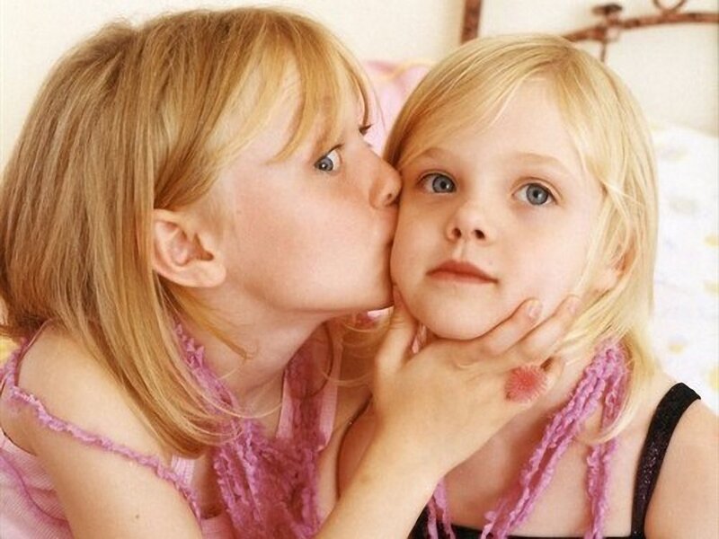 Two Young Girls — Pink