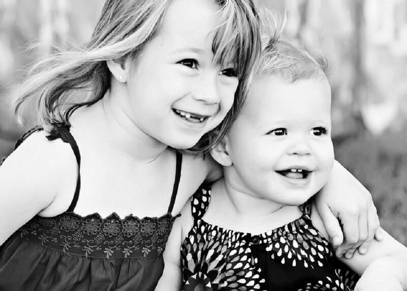 Two Young Girls Smiling