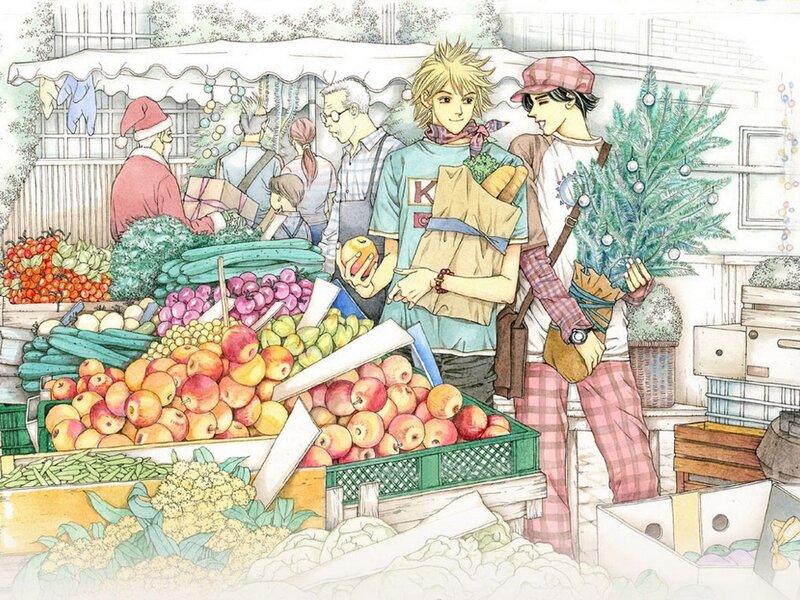 Two Young Men at Market