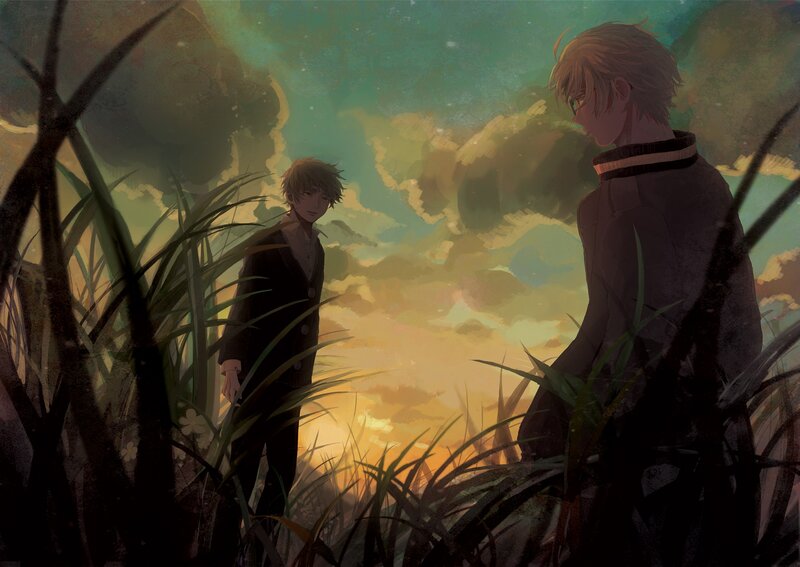 Two Young Men in Field