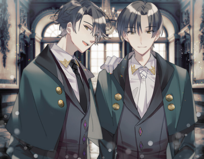 Two Young Men in Uniforms — Gray