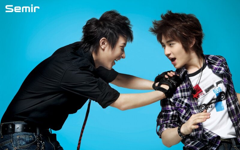 Two Young Men Posing — Blue