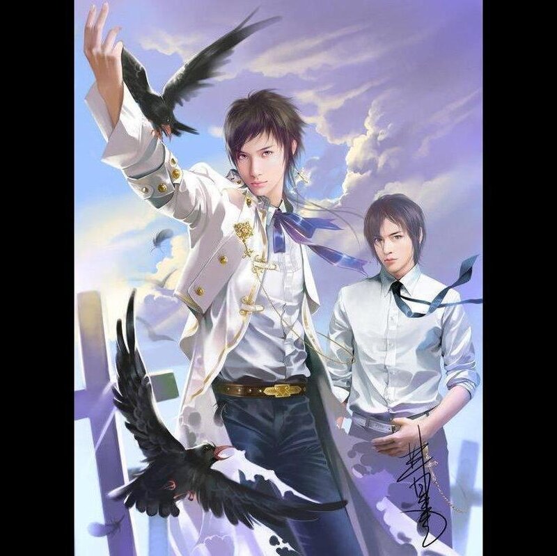 Two Young Men with Birds