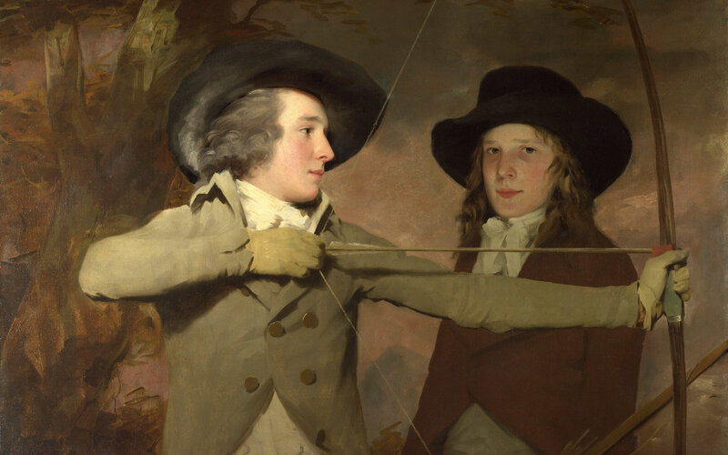 Two young men with bows