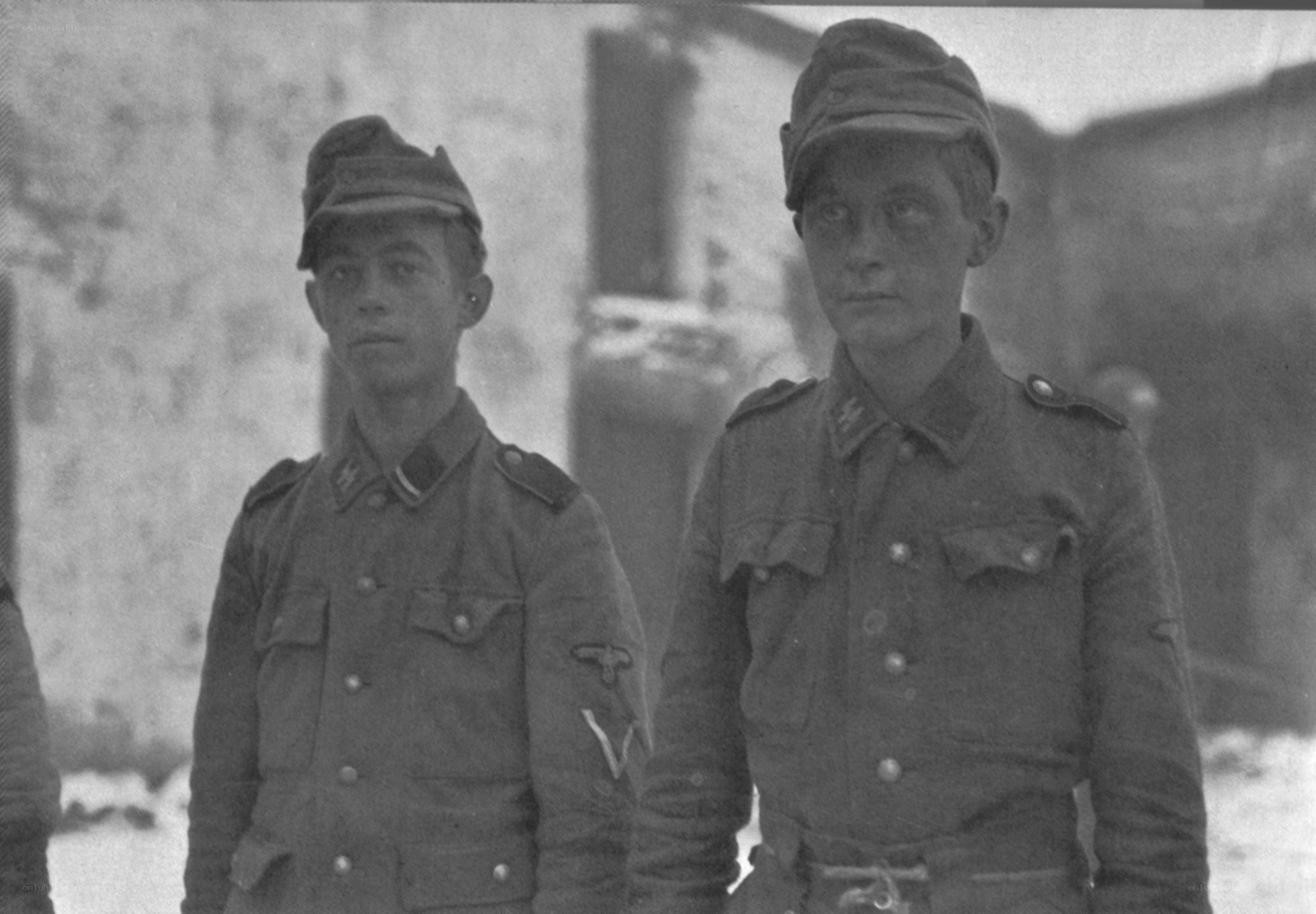 Two young soldiers in uniform