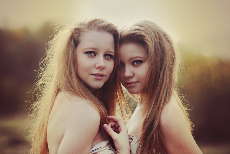 Two Young Women — Gold