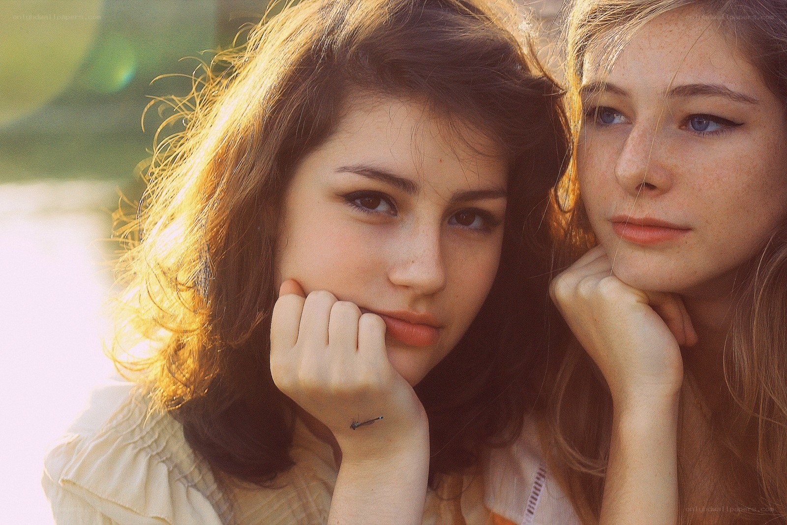 two young women in sunlight