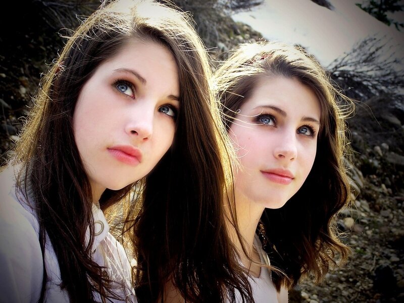 two young women outdoors