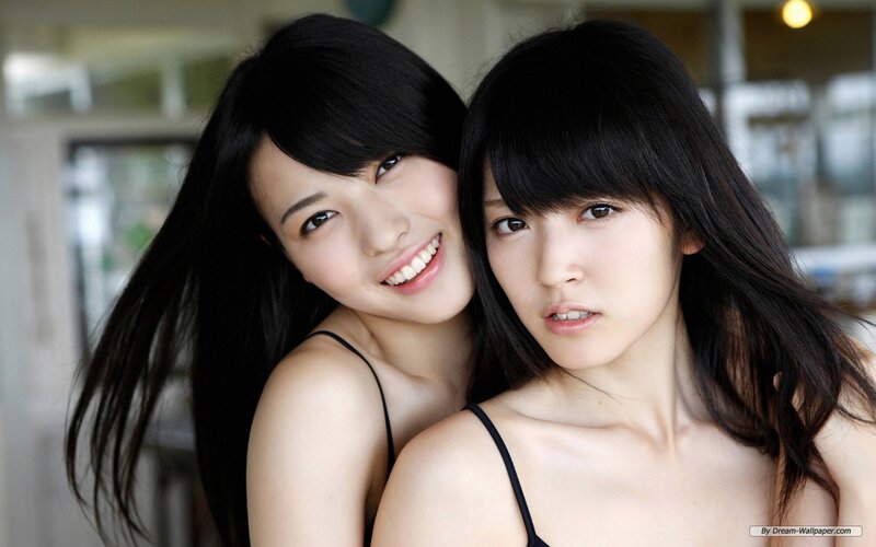 Two Young Women Posing — Black