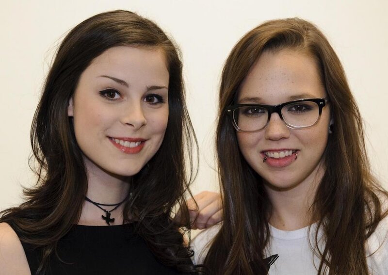 two young women smiling
