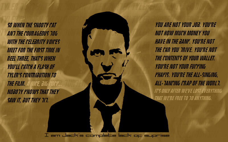 Tyler Durden quote collage
