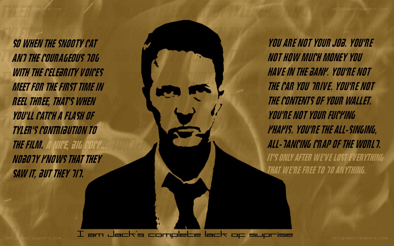 Tyler Durden quote collage