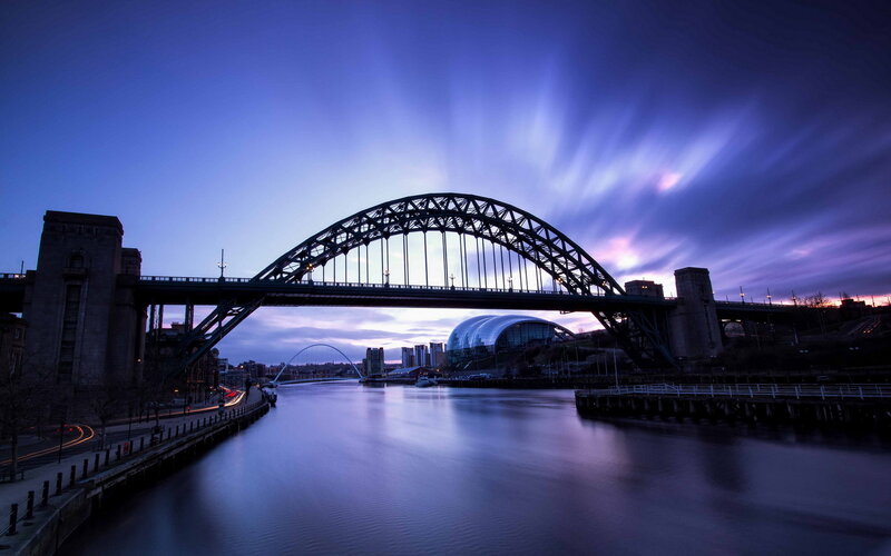 Tyne Bridge at Dusk — Blue