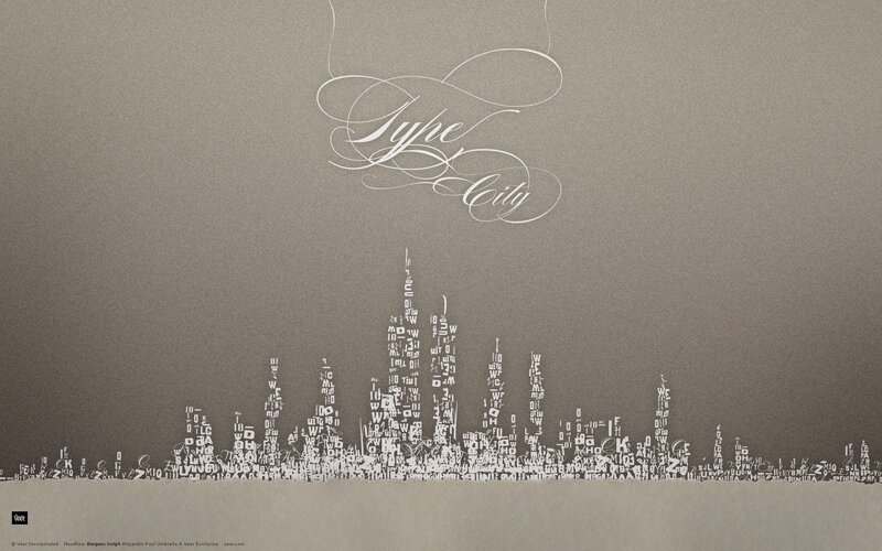 Type City skyline art