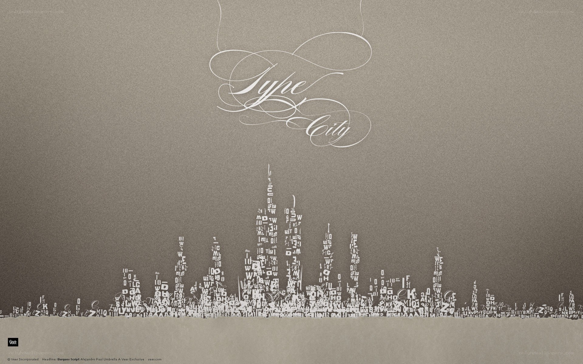 Type City skyline art