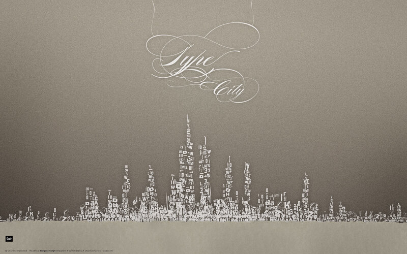 Type City skyline art