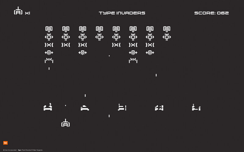 Type Invaders game screen