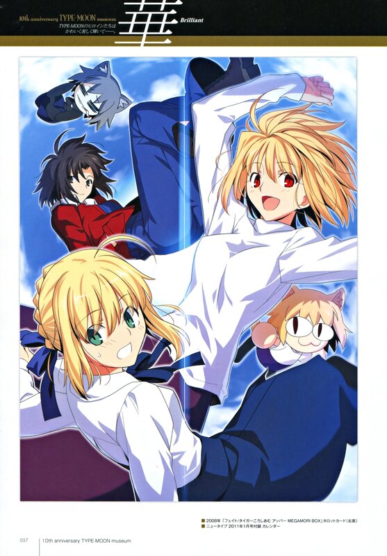 Type-Moon characters in dynamic pose