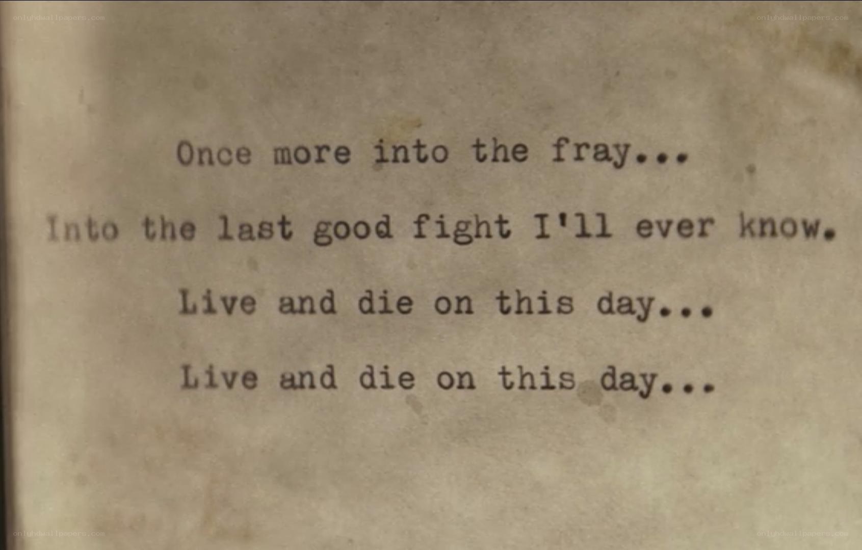 typed poem on aged paper