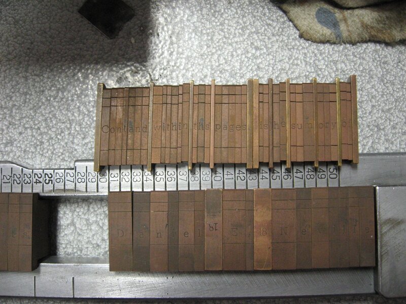 Typesetting blocks with text