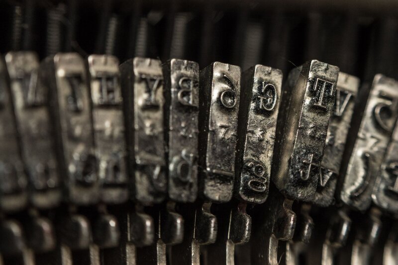Typewriter Typebars — Black