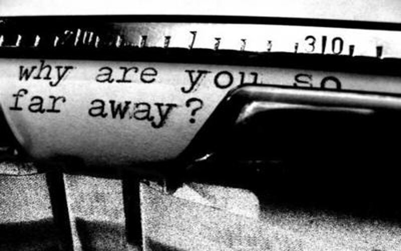 typewriter with text