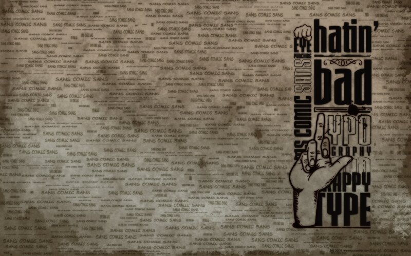 Typographic design with hand gesture