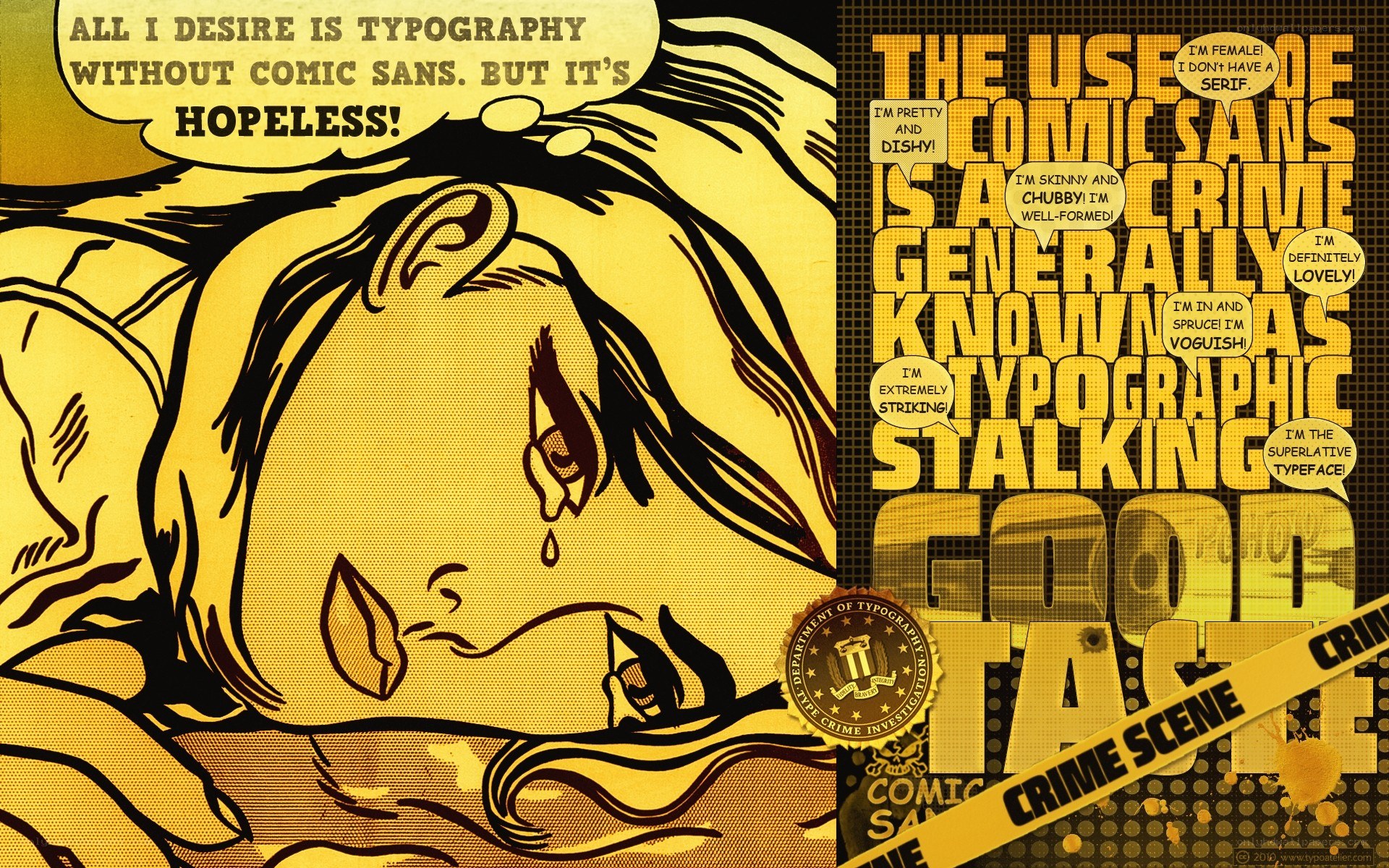 Typographic Stalking Crime Scene