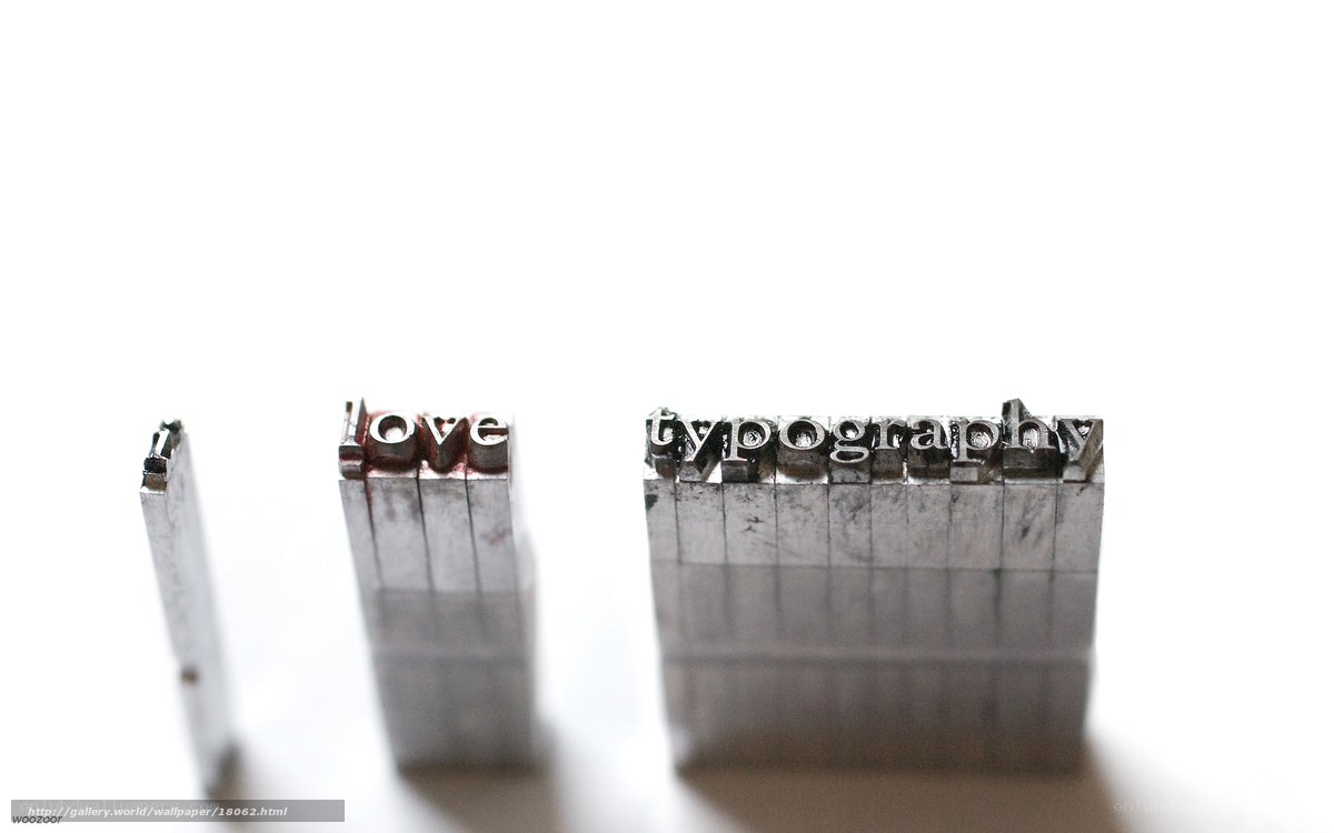 typography blocks with love and typography