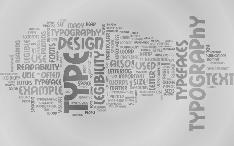 Typography design word cloud
