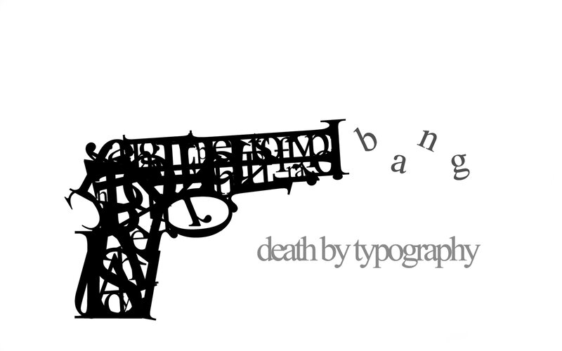 typography gun design