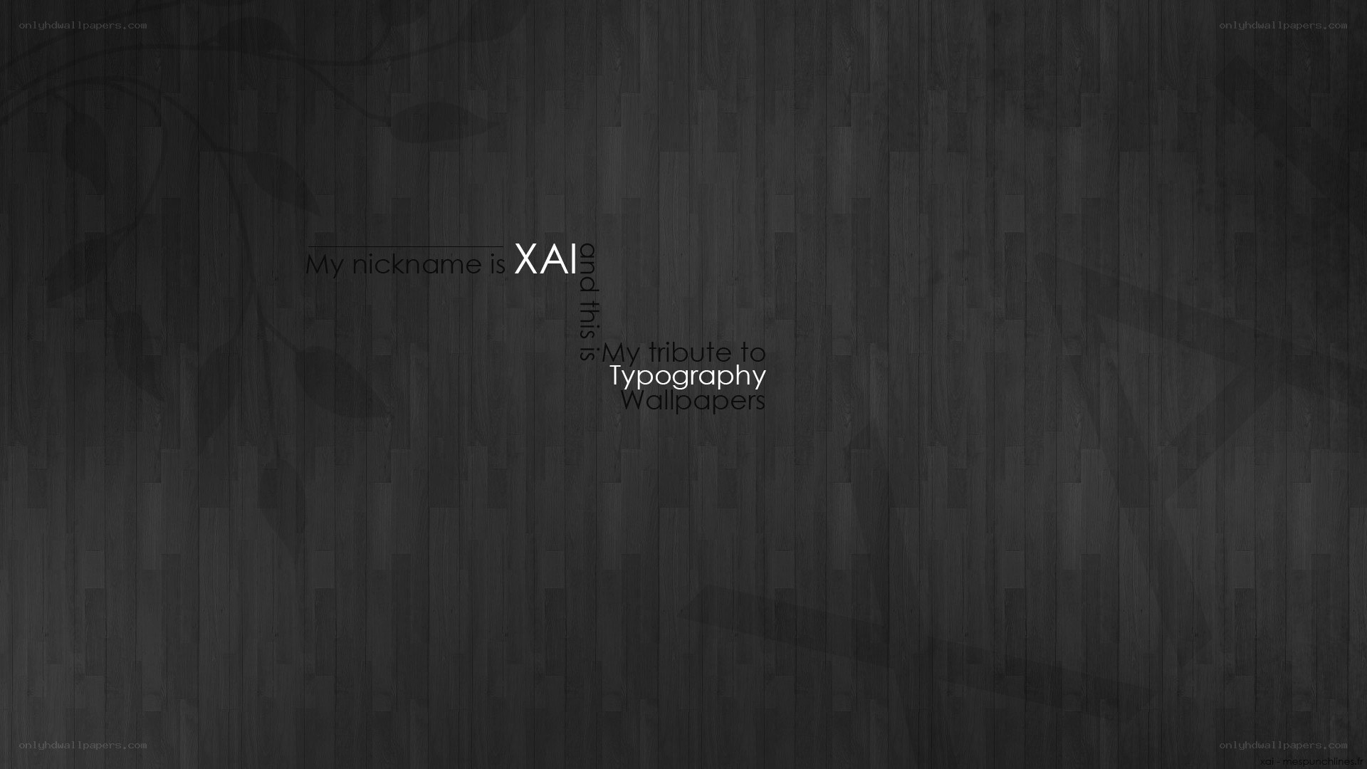 Typography tribute wallpaper