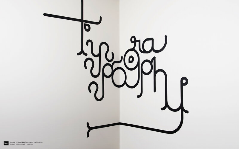Typography wall graphic