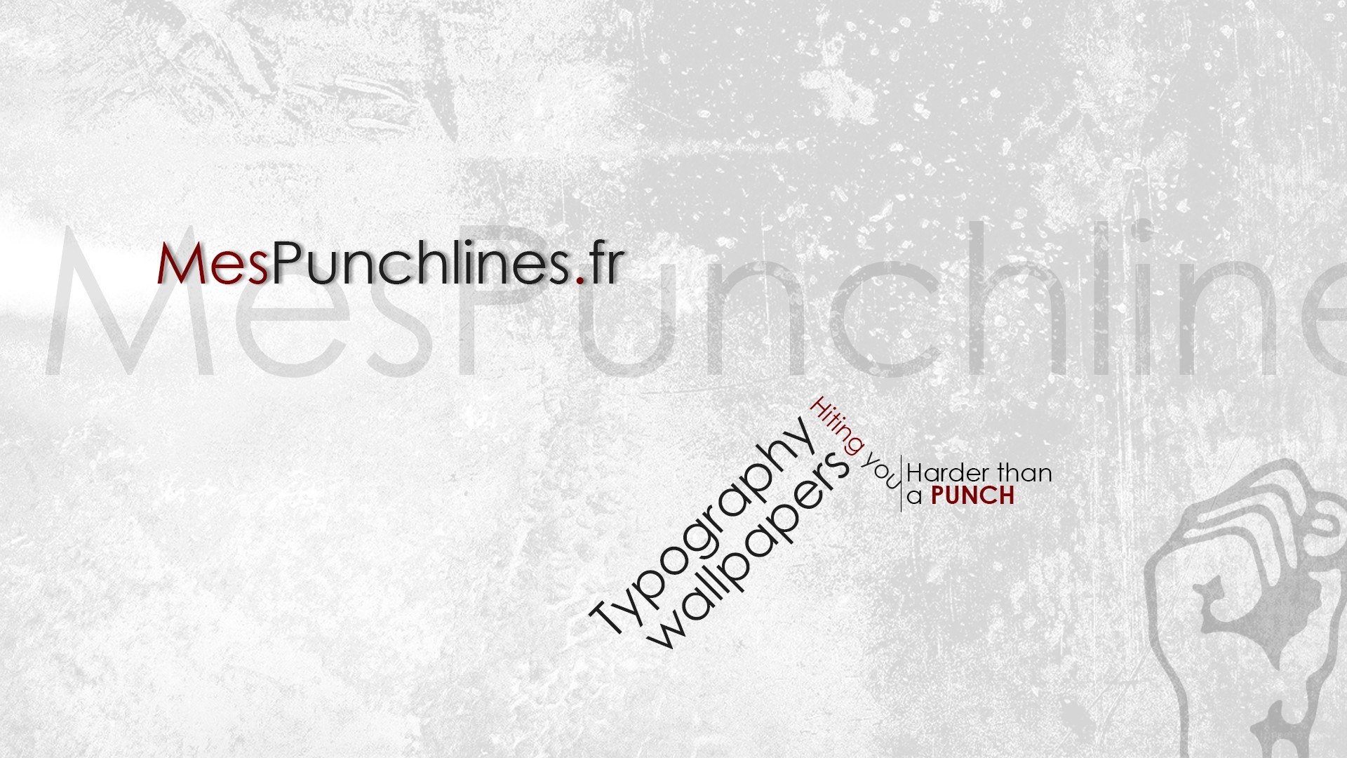 Typography wallpaper with fist