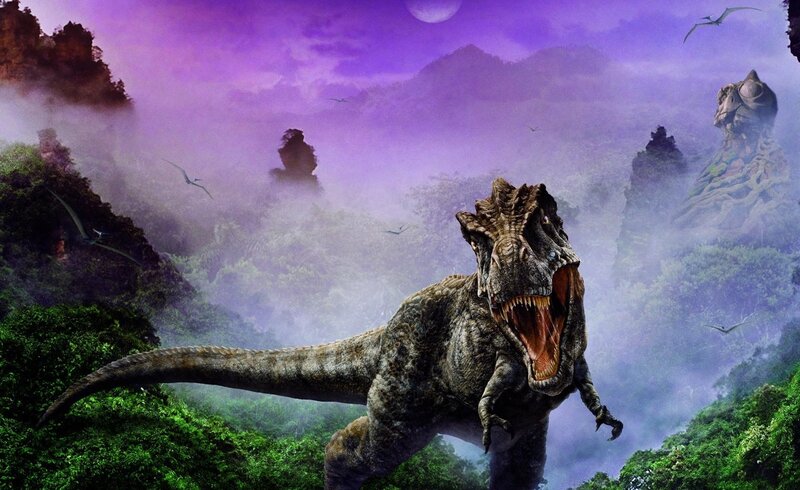 Tyrannosaurus in prehistoric landscape
