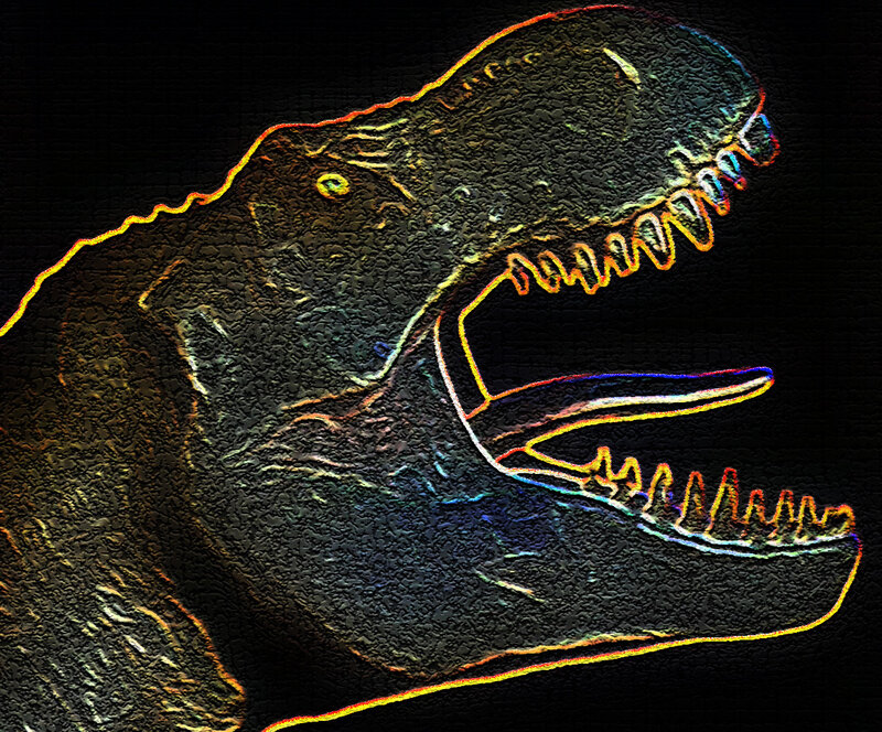 Tyrannosaurus Rex head close-up
