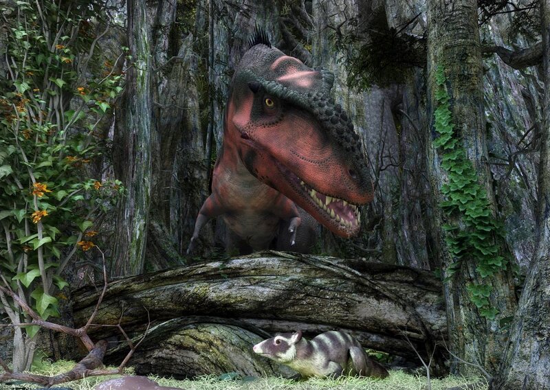 Tyrannosaurus Rex in Forest — Green, Dramatic